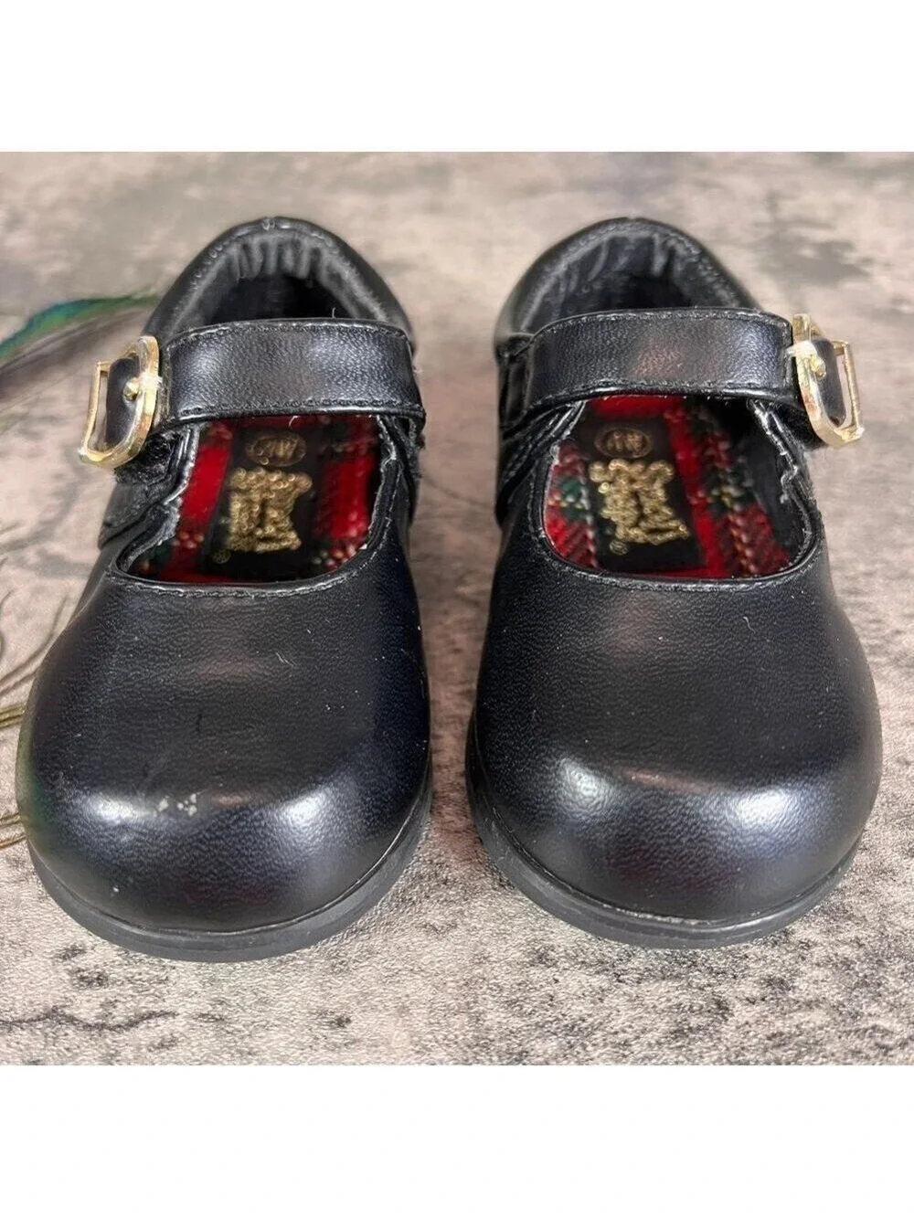 Small Steps Malorie VINTAGE Toddler Girls 4w Faux Leather Mary Janes Black Shoes